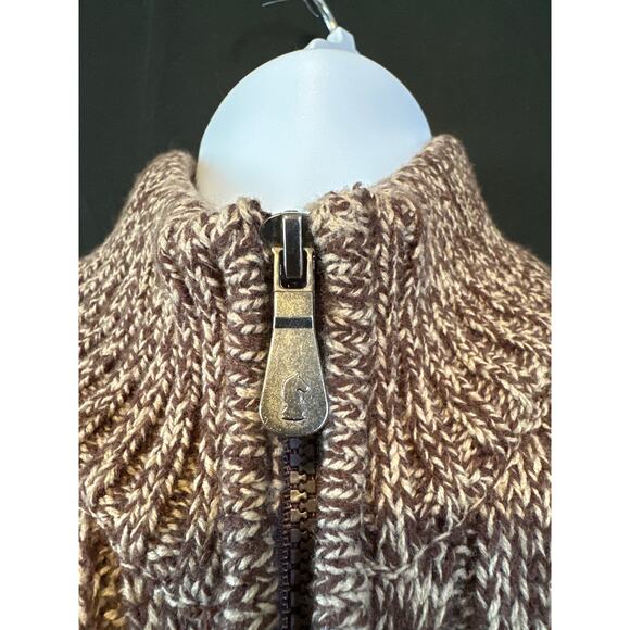 K. STEVENS Vintage XL Fall Brown Y2K Dad Granpacore Streetwear Zip Cardigan - Picture 7 of 15